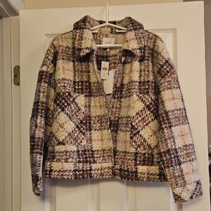 Greylin Multicolor Plaid Teddy Jacket